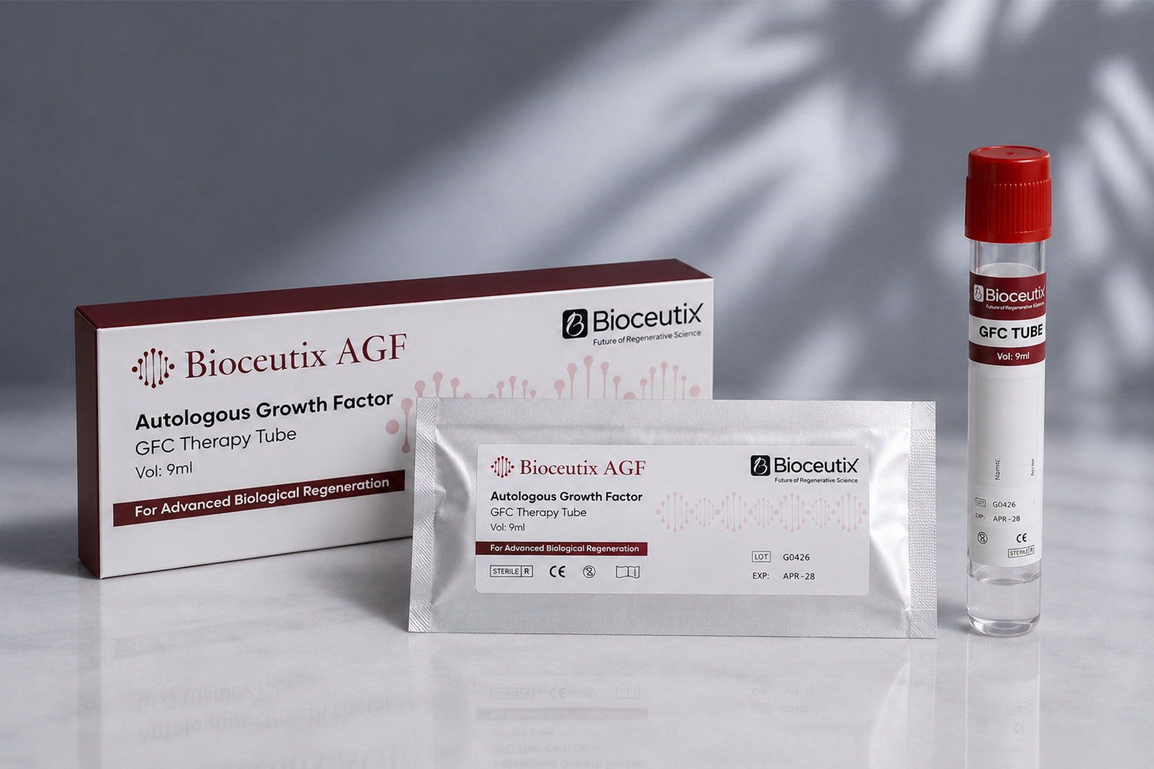 Bioceutix AGF packaging and GFC tube