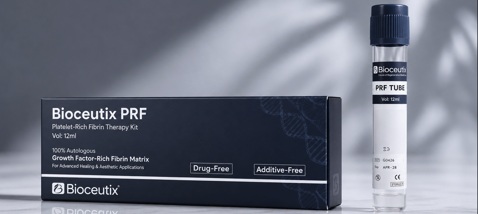 Bioceutix PRF tube and packaging